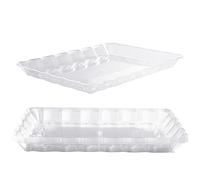 MATANA 6 Plastic Serving Platters, 32x24cm - Reusable Serving Trays | Clear & Sturdy · Party Platters · Snack, Sandwich & Buffet Trays for Food Serving, Catering, Parties, Weddings, Birthdays