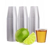 MATANA 60 Plastic Shot Glasses 30ml Clear - Reusable Shot Cups