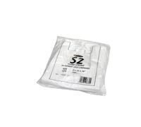 Matangi Plus 1000 x S2 WHITE PLASTIC POLYTHENE VEST STYLE CARRIER BAGS WITH HANDLE Ideal For Boutique Clothes Party Gift Bag