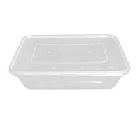 Matangi Plus 50 X 650ml Plastic Containers with Lids, 50 Pack Food Storage Containers with Lids, Microwave, Freezer & Dishwasher Safe - Ideal for Meal prep & Takeaway Clear Food Container