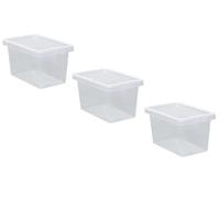 Matangi Plus 7L Litre Crystal Clear Small Plastic Storage box with Clear Lid Stackable Organizing Box Transparent Container (3)