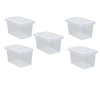 Matangi Plus 7L Litre Crystal Clear Small Plastic Storage box with Clear Lid Stackable Organizing Box Transparent Container (5)