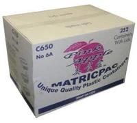 Matangi Plus Pink Apple Plastic Food Containers and Lids C650 (Box of 252 Pcs) Take Away Containers Parcel Storage Box