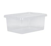 Matangi Plus [ ] Plastic Transparent Storage Box with Lid Crystal Clear Storage Container Under-Bed (32 Ltr)