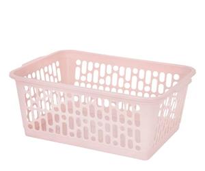 Matangi Plus Small, Medium and Large Handy Storage Basket - Blush Pink | Laundry Basket, Under Shelves Storage, Desk Decorative Basket for Sundries Stationery Toys Cosmetics Books CD Storage (LARGE)