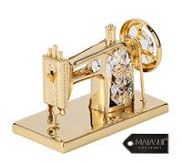 Matashi 24K Gold Plated Crystal Studded Sewing Machine Ornament