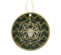 Matashi 5D Spider Print Art Ornament - Lucky Spider Hanging Ornaments for Christmas Tree Decor - with Story of The Tradition of Tinsel Legend Spider on Web Ornament
