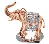 Matashi Rose Gold And Silver Color Crystal Studded Elephant Ornament