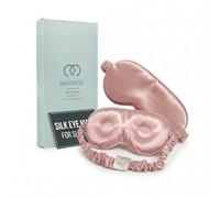MATASSE 100% Mulberry Silk Sleep Mask 22 Momme Grade 6A 3D Contoured Eye Mask for Sleeping, 14mm Deep Eye Cups, Total Blackout Blindfold for Women Men, Adjustable Strap, Side Sleeper (Pink)
