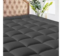 MATBEBY Full Size Mattress Pad - Cooling Breathable Mattress Topper, Quilted Fitted Mattress Protector, Pillow Top Mattress Cover with 8-21" Deep Pocket, Machine Washable, Dark Grey, 54x75 Inches