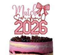 Match 2026 Cake Topper, 2026 Doctor Matched Party Decorations, Congrats on Matching, Future Doctor Decor, Med School Residency Party Decoration Supplies, Pink & Red Glitter