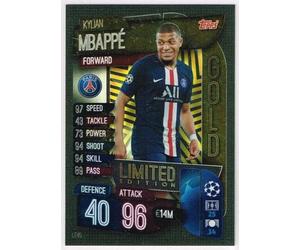 Match Attax 2019 2020 Mbappe Gold Limited Edition LE4G Trading Card