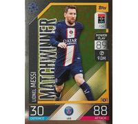 Match Attax 2023 2024 Lionel Messi Matchwinner 188 Trading Card