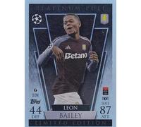 Match Attax 2024 2025 Leon Bailey Platinum Pull Limited Edition Trading Card