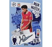Match Attax 2024-2025 Luis Diaz Man of the Match Trading Card - Red, Cardboard, Realistic, Indoor, Liverpool FC, Premier League, 1pc