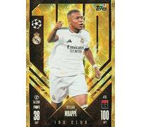 Match Attax 2024 25 Mbappe 100 Club Trading Card
