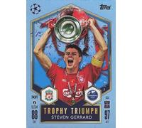 Match Attax 2024 25 Steven Gerrard Trophy Triumph 434 Trading Card