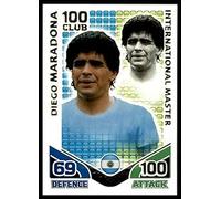 Match Attax England 2010 Diego Maradonna 100 Club International Master Trading Card