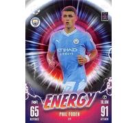 Match Attax Extra 2023 2024 Phil Foden Energy Trading Card