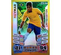 Match Attax World Cup 2014 Neymar JR. Gold Limited Edition LE1 Trading Card