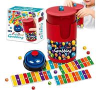 Match Color Bingo Game Set, Fast Bead Grabbing Game - Speed, Focus & Color Fun for All Ages, Bingo Games with 90 Beads & 6 Code Cards, 1 Bell & Bead Can, for Group Party and Family Play