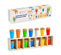 Match Color Bingo Game - Wooden 30Cm, Bottle Color Challenge Game, Bingo Dabbers | Fun Party Set, Games for And Families, Classroom, Holiday, Birthday, Party Kit