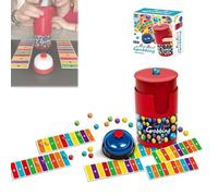 Match Color Line Bingo Board Games, Fast Bead Grabbing Game, 90 Beads &6 Code Cards,1 Bell, Sharpen Reflexes, Color Recognition, and Hand-Eye Coordination, for Group Party and Family 2-4 Players