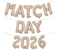Match Day Decorations 16" Inch Match Day 2026 Balloons Banner Medical School Party Decorations Multicolor Alphabet Letters Foil Balloon Residency Doctors Decor (MATCH DAY 2026 Caramel)