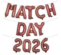 Match Day Decorations 16" Inch Match Day 2026 Balloons Banner Medical School Party Decorations Multicolor Alphabet Letters Foil Balloon Residency Doctors Decor (MATCH DAY 2026 Chocolate)
