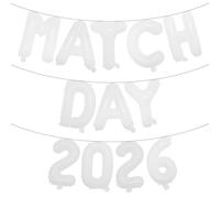 Match Day Decorations 16" Inch Match Day 2026 Balloons Banner Medical School Party Decorations Multicolor Alphabet Letters Foil Balloon Residency Doctors Decor (MATCH DAY 2026 White)