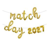 Match Day Decorations 16" Inch Match Day 2027 Balloons Banner Medical School Party Decorations Multicolor Alphabet Letters Foil Balloon Residency Doctors Decor (L MATCH DAY 2027 Gold)
