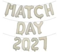 Match Day Decorations 16" Inch Match Day 2027 Balloons Banner Medical School Party Decorations Multicolor Alphabet Letters Foil Balloon Residency Doctors Decor (MATCH DAY 2027 Cream)
