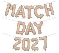Match Day Decorations 16" Inch Match Day 2027 Balloons Banner Medical School Party Decorations Multicolor Alphabet Letters Foil Balloon Residency Doctors Decor (MATCH DAY 2027 Caramel)