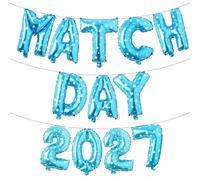 Match Day Decorations 16" Inch Match Day 2027 Balloons Banner Medical School Party Decorations Multicolor Alphabet Letters Foil Balloon Residency Doctors Decor (MATCH DAY 2027 Blue Star)