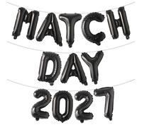 Match Day Decorations 16" Inch Match Day 2027 Balloons Banner Medical School Party Decorations Multicolor Alphabet Letters Foil Balloon Residency Doctors Decor (MATCH DAY 2027 Black)