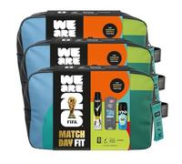 Match Day Fit 3 Piece Men's Grooming Gift Set - 3 Pack with Anti-Perspirant Spray, Body Wash and Limited Edition Wash Bag for Him Personal Care Kit Ideal for Travel or Gifting