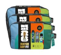 Match Day Fit Men FIFA Grooming Gift Set- 3 Pack, Anti-Perspirant, Body Wash, Body Spray & Limited Edition Wash Bag 3 Piece Toiletry Set for Him Official FIFA Football Gift Box