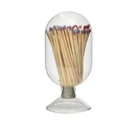 Match Holder,Match Bottle Glass Match Holder Clear Storage Jar Home Display Bottle Matches Container Dome