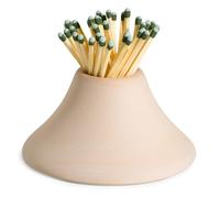 Match Holder with Striker | Cute Candle Decor | Matches in a Jar | Ceramic Boho Design Great for Bathroom, Living Room, Kitchen, Fireplace Mantle and Gifts