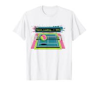 Match Loading Tennis Pixel Art Gamer Sports Tee men women T-Shirt