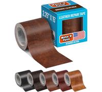 MATCH 'N PATCH Leather Repair Tape - Brown (4.5 m x 5.7 cm roll) Self Adhesive Leather Patch with Printed Leather Pattern for Sofas, Chairs & Vinyl - Fix Rips & Scratches, Crafts & DIY