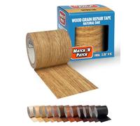 MATCH 'N PATCH Realistic Wood Grain Repair Tape - Self Adhesive Wood Repair Patch for Furniture, Floor, Cabinet, Window, Door & RV - Fix Scratches & Peeling Surfaces - Natural Oak, 4.5m x 5.7cm
