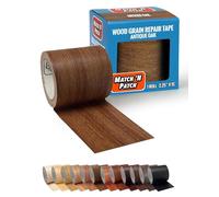 MATCH 'N PATCH Realistic Wood Grain Repair Tape - Self Adhesive Wood Repair Patch For Furniture, Floor, Cabinet, Window, Door & RV - Fix Scratches & Peeling Surfaces, DIY - Antique Oak, 4.5 M X 5.7 CM