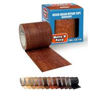 MATCH ’N PATCH Realistic Wood Grain Repair Tape - Self Adhesive Wood Repair Patch for Furniture, Floor, Cabinet, Window, Door & RV - Fix Scratches & Peeling Surfaces, DIY - Mahogany, 4.5 m x 5.7 cm