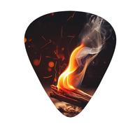 match Patterned Guitar Picks - 12-Piece Set with 3 Different Thicknesses, Suitable for Electric and Acoustic Guitars