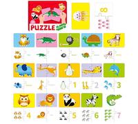 Match Puzzles Game for Toddlers, Learning Magnet Puzzles for Road Trip, Educational Travel Toys Car Plane Activities for Kids, Kids Birthday Gifts (A)