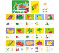 Match Puzzles Game for Toddlers, Learning Magnet Puzzles for Road Trip, Educational Travel Toys Car Plane Activities for Kids, Kids Birthday Gifts (D)