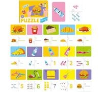 Match Puzzles Game for Toddlers, Learning Magnet Puzzles for Road Trip, Educational Travel Toys Car Plane Activities for Kids, Kids Birthday Gifts (C)