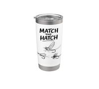 Match the Hatch Bench Trout Streamer Hackle Hook Fishing Stainless Steel Insulated Tumbler