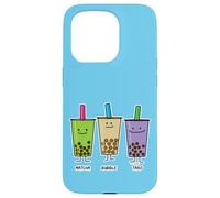 Matcha boba tea green drink milk Taro tapioca Japanese pearl Case for iPhone 15 Pro